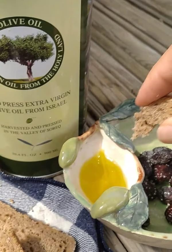 HOLIVE Olive Oil from Israel | Extra Virgin | First Cold Press &amp Early Harvest | Polyphenol Rich | Premium Low Acidity | Unprocessed EVOO from the Holy Land | Hand Harvest | Kosher 30.4 Fl Oz