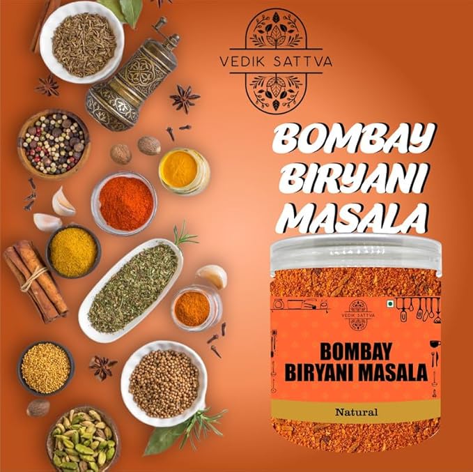 Vedik Sattva Natural Bombay Biryani Masala 10.58 OZ / 300 GM | Pack Of 1 Box