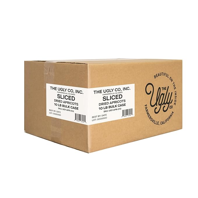 Hello! I’m Ugly Sliced and Dried Apricots No Sugar Added Unsulfured Dried Apricots Upcycled California Produce Soft Fruit Snacks for Snacking and Baking 10 lbs
