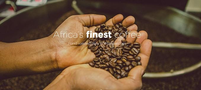 Kenya AA Specialty Coffee Beans - Medium Roast Single Origin Arabica Kenyan Coffee. Fair Trade 375gms (Pack of 2)