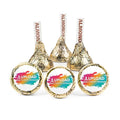 400ct Personalized Candy Promotional Items Silver Kisses with DIY Photo or Logo Stickers Party Favors for Birthday Wedding Baby Shower - DIY