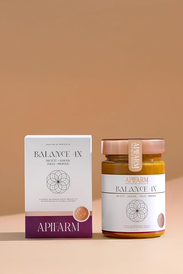 Balance 4x - Royal Jelly Raw Honey Pollen Propolis Blend 415g (14.6oz) - Complete Bee Product Superfood Mix