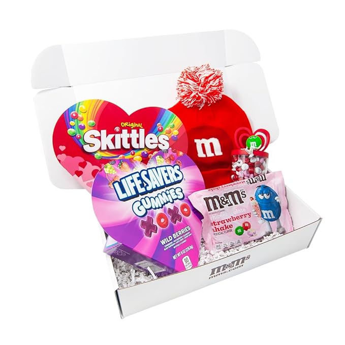 M&ampM'S Valentine's Day Gift Box Bundle Unique Gift for Him or Her Valentine's Gift for Significant Other Family &amp Friends Love-Themed Care Package
