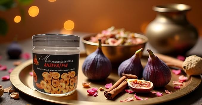 Premium Dried Figs (Anjeer) 250g – Handpicked Soft &amp Juicy | Mahamandaleshwar Pure Dried Fruit | Traditional Indian Taste