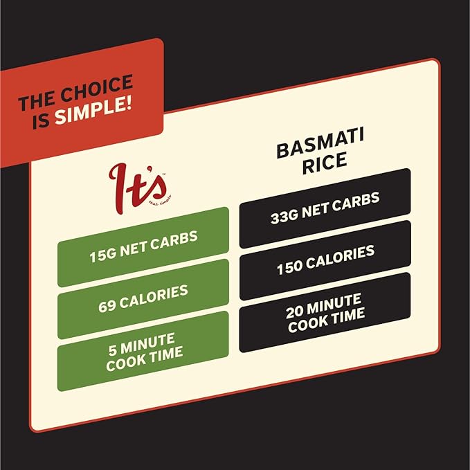 It’s That Simple Chili-Infused Rice Blend from It's Skinny 50% Less Carbs Certified Gluten-Free Non-GMO &amp Vegan Cooks in 5 Minutes – 5.29 oz (Pack of 6)