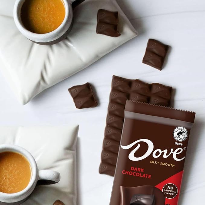 DOVE Dark Chocolate Bars 3.30-Ounce Full Size Candy Bars (Pack of 12)