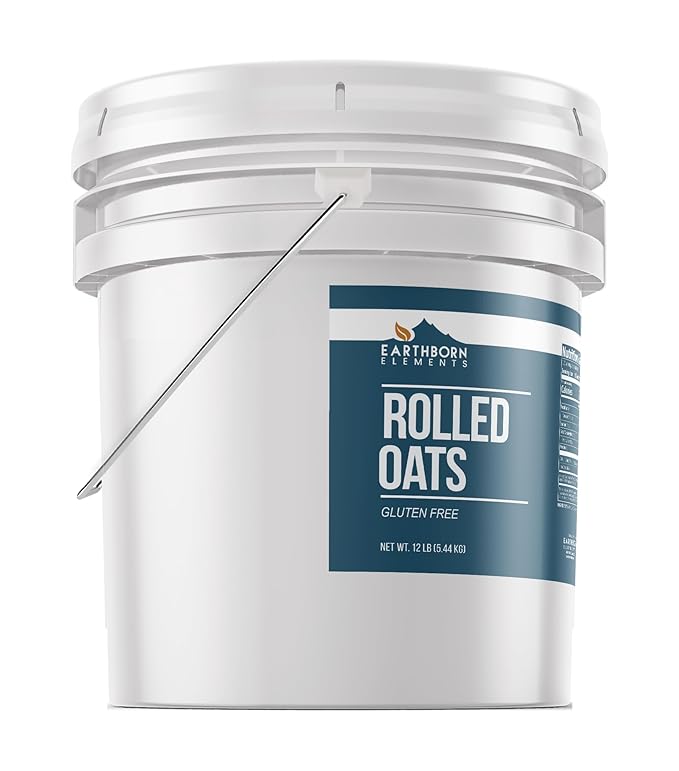 Earthborn Elements Gluten Free Rolled Oats (3.5 Gallon) Old Fashioned Oats Bulk Size