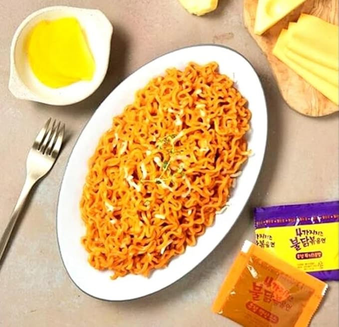 Samyang Buldak RamenHot Chicken Ramen NoodlesKorean Ramen Instant Spicy NoodlesCheese Flavor40 Packs
