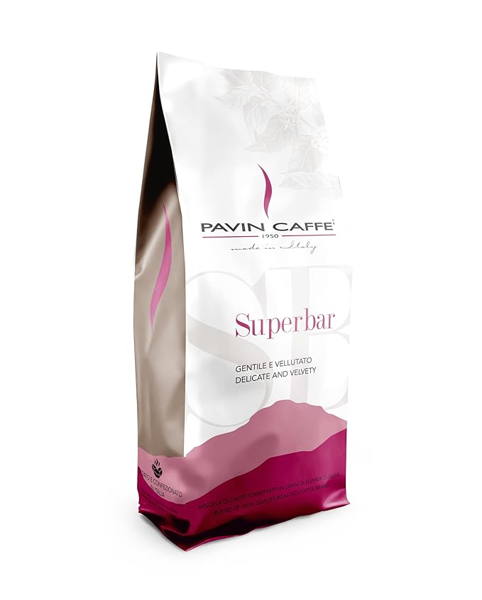 Italian Espresso Coffee Beans – Dark Roast Super Bar Pavin Caffè 1kg