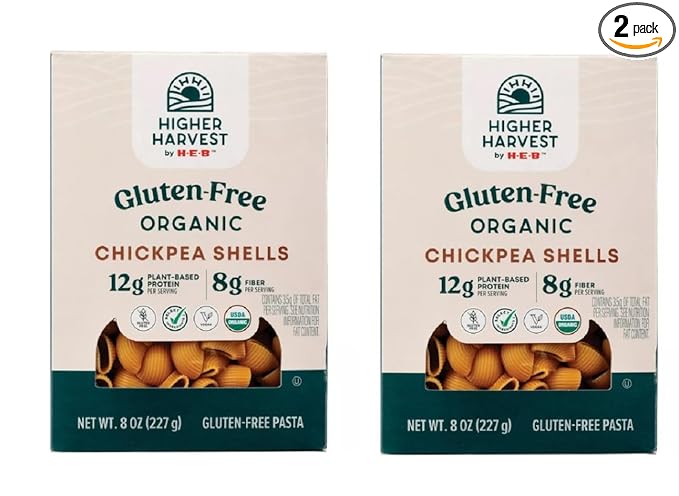 Higher Harvest by HEB Gluten Free Pasta - 2 pack (Chickpea Shells 8oz)