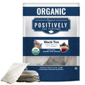Organic Positively Tea Company Organic Black Tea Bags 100 Count Eco-Friendly Tea Bags Non-GMO