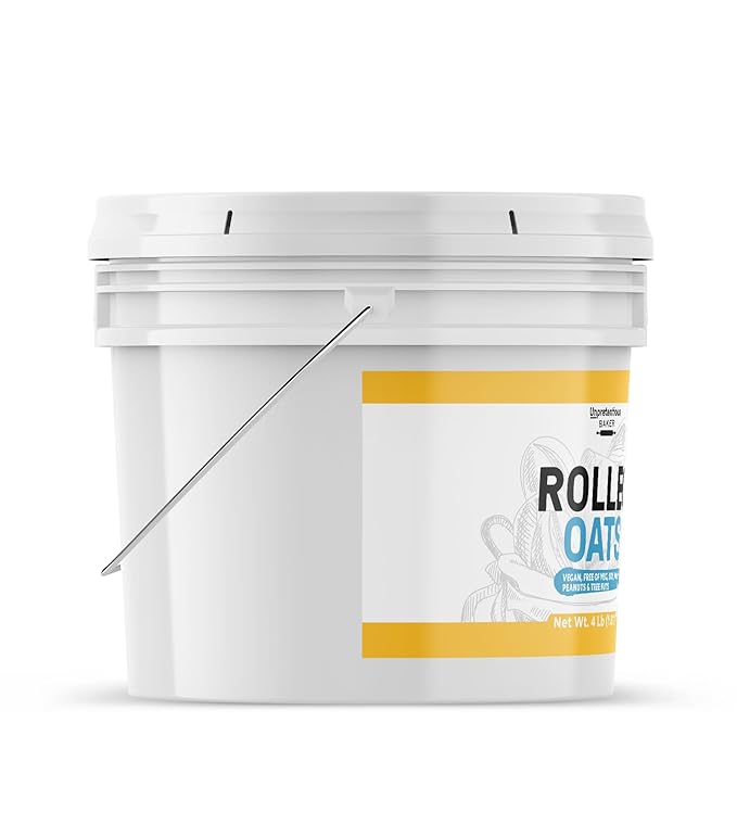 Unpretentious Rolled Oats 1 Gallon Bucket Old Fashioned Oats Good Source of Iron (4 Pounds)