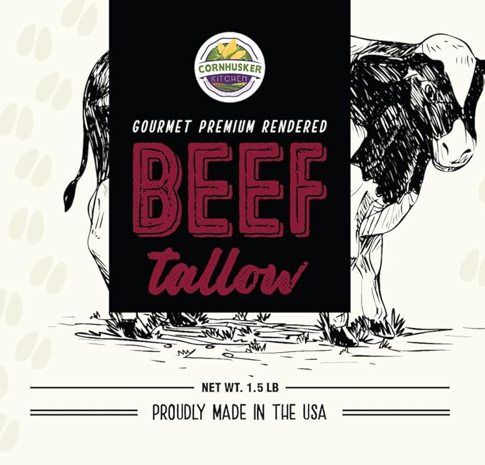 Cornhusker Kitchen Premium Rendered Tub 1.5lbs (Beef Tallow)