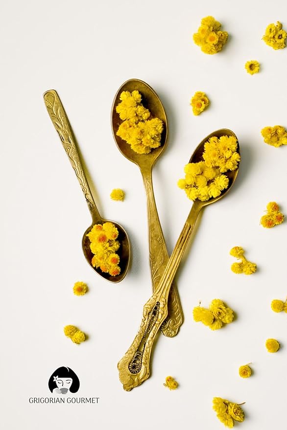 Helichrysum Immortelle Dried Flowers (2 OZ = 57 grams) Sandy Immortelle Herb Tea Wild Harvest from Armenia