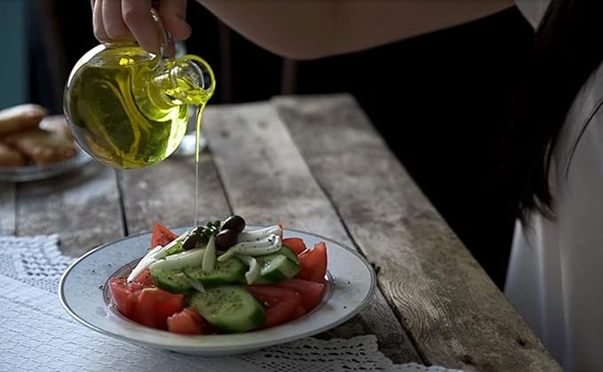 Ancient Foods Keros Organic Extra Virgin Olive Oil Cold Pressed – Greek EVOO High Polyphenol Olive Oil from 1000 Year Old Trees from Greece – Ideal for Cooking Salads &amp Gourmet Dishes – 33.8oz (