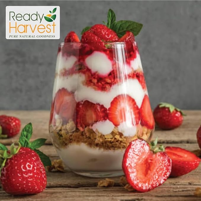Ready Harvest Freeze Dried Strawberries | Healthy Emergency Snacks | Hurricane preparedness items as survival food | Pantry Staples | #10 Can | 30 Year Shelf Life | 6 Cans