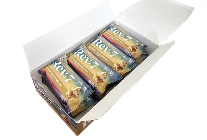REV7 Ketone Energy Bars Pack of 12 - Salted Caramel Cashew Mousse