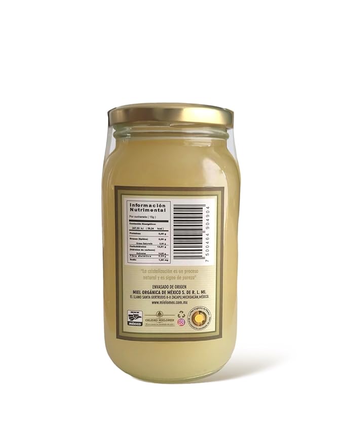 Mielomex Tres colmenas Honey Gourmet 100% bee (360 Grams) Organic Purity certificate. (12.6Oz)