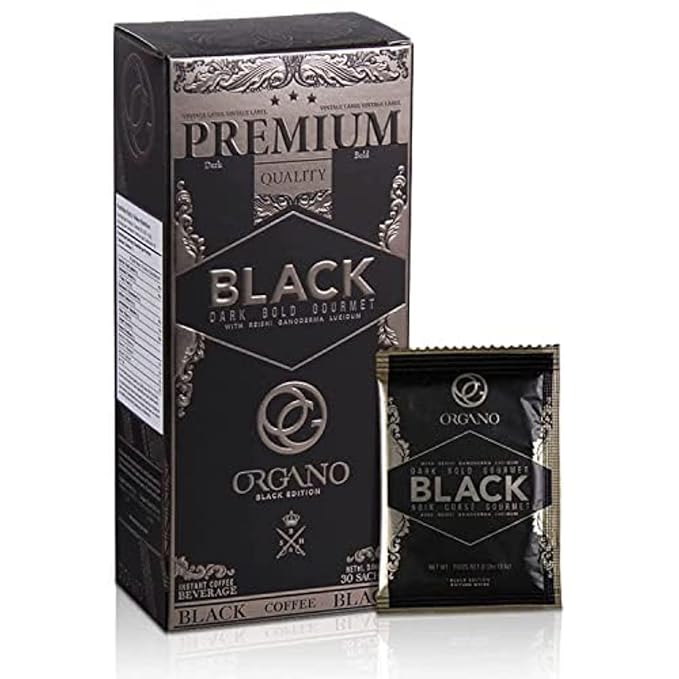ORGANO Gourmet Black Coffee 100% Certified Ganoderma Lucidum (30 Sachets)