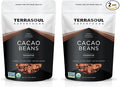 Terrasoul Superfoods Raw Organic Criollo Cacao Beans 16 Oz Raw Chocolate Goodness for Baking Snacking and Homemade Chocolate Creations (Pack of 2)