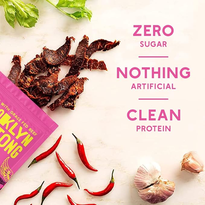 Biltong Beef Jerky - Grass Fed Seasoned Dried Beef - 2oz Peri Peri 3-Pack