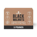 Hammons Fancy Large Black Walnuts -Wild Harvested - Non-GMO - Gluten-Free - High Protein - Keto Snack - Nuts for Cooking and Baking - 5Lb Box