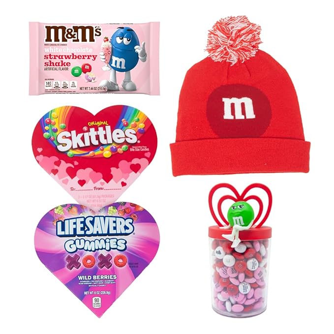 M&ampM'S Valentine's Day Gift Box Bundle Unique Gift for Him or Her Valentine's Gift for Significant Other Family &amp Friends Love-Themed Care Package