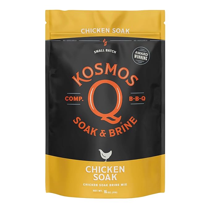 Kosmos Q Chicken Brine Soak Brown Sugar &amp Worcestershire Spice Mix For Whole Bird Breasts Tenderloins Grilling Roasting Smoking Locks In Moisture Savory Flavor Easy Mix Directions 16 Oz