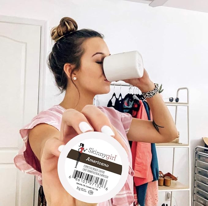 Skinnygirl Flavored Coffee Pods Single Serve Coffee for Keurig K Cups Machines 24 Count Americano Espresso Roast and 24 Count Breakfast Blend 48 Total Recyclable Pods