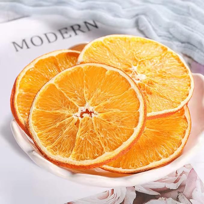 JTEDZI Dried Orange Slices Dehydrated Orange Slices Dried Citrus Slices Dehydrated Fruit for Cocktails Garnish Home Decor No Sugar Added Fruit Tea (Orange Slices 17.63oz(500g))