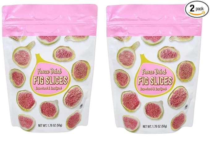 Limited Freeze-Dried Fig Slices Unsweetened &amp Unsulfured trader joe 1.76 oz/50g each – Pack of 2