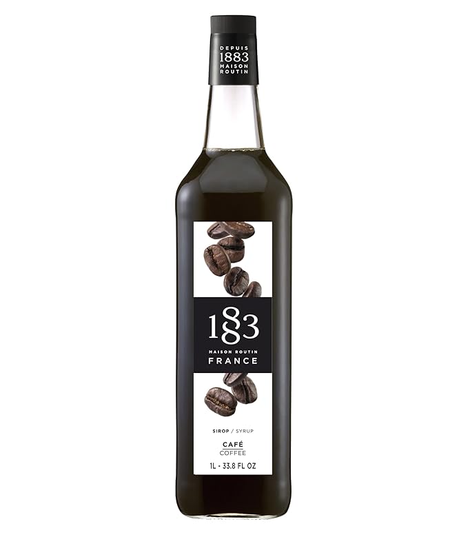 1883 Coffee Syrup for Drinks Made in France 1 Liter Glass Bottle