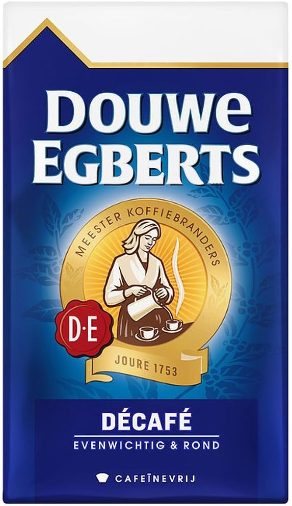 Douwe Egberts Decaffeinated Ground Coffee - Medium Roast Decaf Coffee - Rich Aromatic and Smooth Perfectly Balanced Flavor 8.8 Ounce