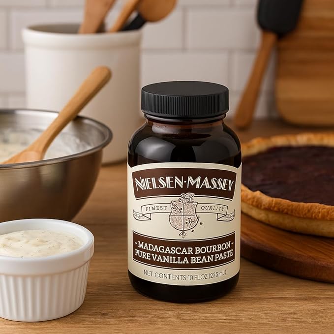 Nielsen-Massey Pure Vanilla Bean Paste 10 oz | All-Natural Certified Kosher Premium Baking &amp Cooking Vanilla with Real Bean Specks | Non-GMO &amp Gluten-Free
