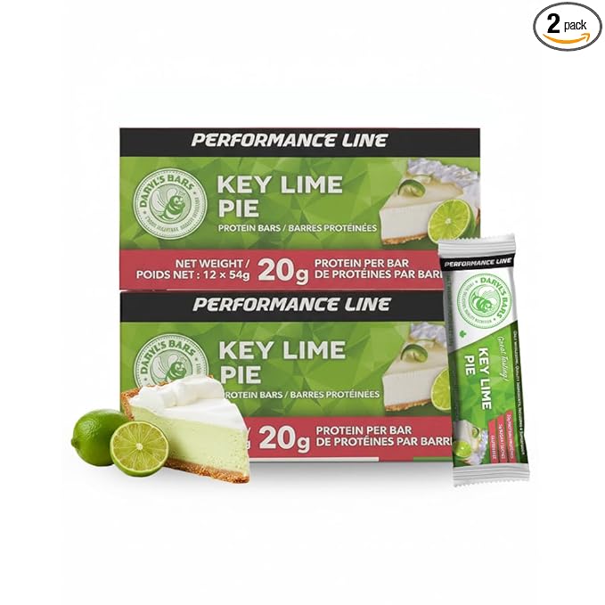 Daryl's Bars Key Lime Pie On the Go Whey Protein Bars Gluten Free Protein Snack Meal Replacement Pack of 2