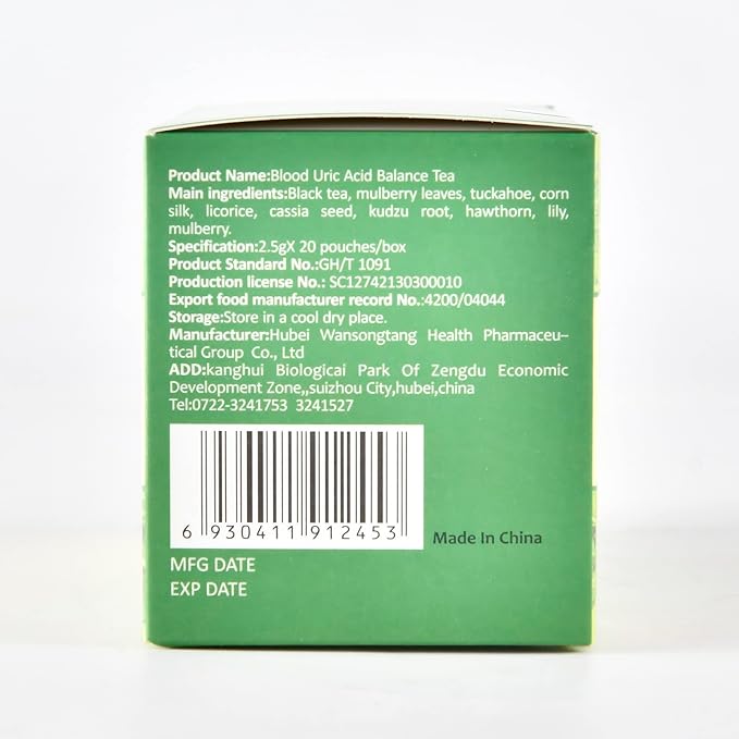 AIHIYO Blood Uric Acid Balance Tea Promote Purine Metabolism and Relieve Pain 20 Teabags