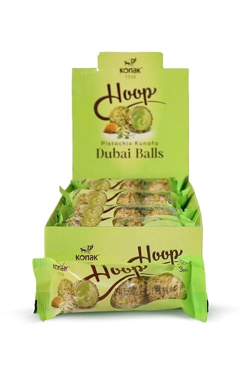 72 Dubai Chocolate Balls – 2 Flavors (36 Whole Almond Coconut &amp 36 Kunafa Pistachio) – Gourmet Gift Office Treat Friends Gathering – 24 Packs (27g each) – Total 22.86 Oz
