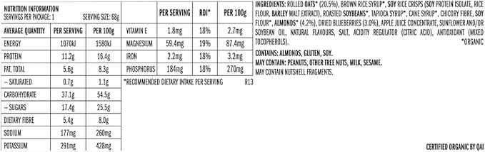 CLIF BARS - Energy Bars - Blueberry Almond Crisp - Made with Organic Oats - Plant Based Food - Vegetarian - Kosher (2.4 Ounce Protein Bars 24 Count)12 Count (Pack of 2)