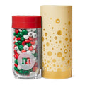 M&ampM'S WORLD Holiday Gift Jar in Holiday Lights Tube Unique Holiday Gift filled with Pre-Designed M&ampM’S Holiday Candies