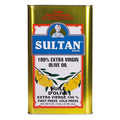 Sultan Premium Extra Virgin Olive Oil – First Cold-Pressed Rich Fruity Flavor – Cholesterol-Free Culinary &amp Skincare EVOO – Ideal for Salads Sautéeing Dips – Imported from Turkey – 128 FL. OZ
