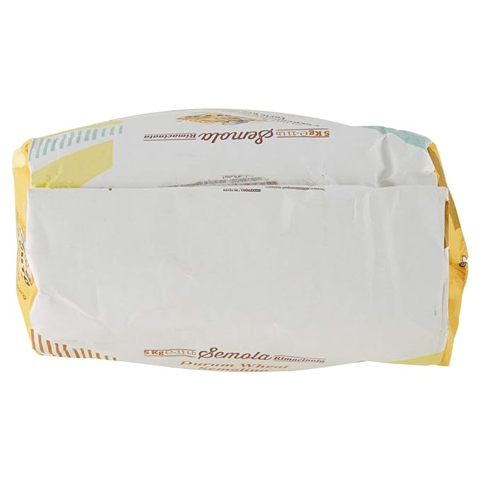 Antimo Caputo Semolina Wheat Flour 11 LB Bag Bulk (5 Kg) - Italian Durum Semola Di Grano - All Natural Dough for Fresh Pasta