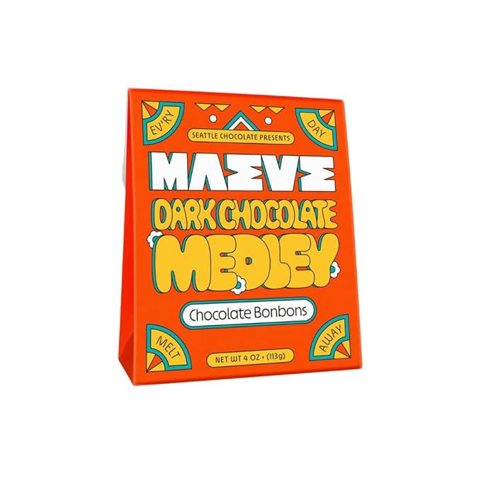Maeve Chocolate Dark Chocolate Medley Bonbon Box (4oz)