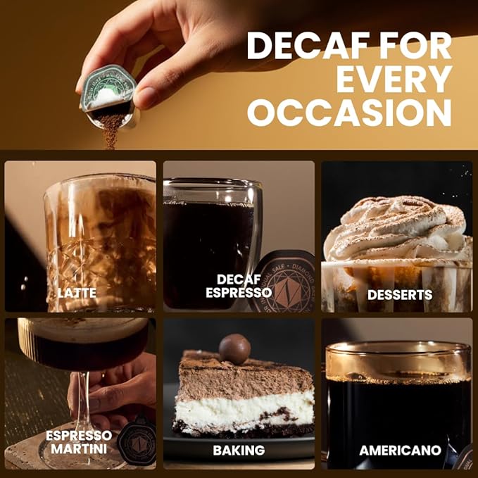 Luxury Instant Espresso - Decaf Hot or Iced Instant Coffees Cold Brew Coffee Double Shot Espresso 12 Count 100% Arabica Sugar Free No Additives - Original Diamond Brew