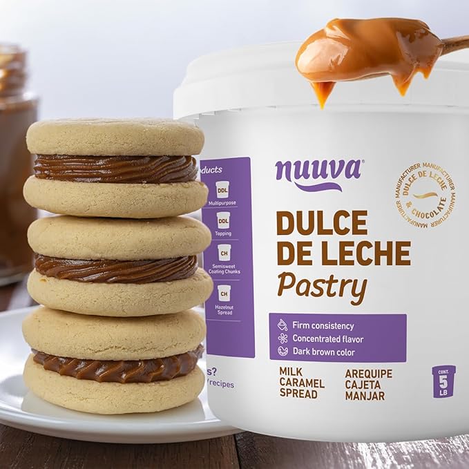 Nuuva Foods Dulce de Leche Repostero Pastry | Authentic Creamy Caramel Spread for Baking | Perfect for Desserts &amp Pastries (5 lbs)