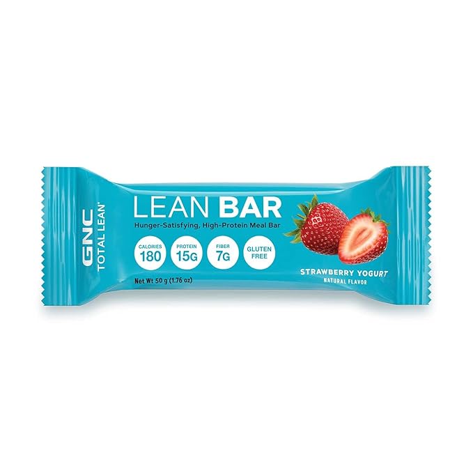GNC Total Lean Lean Bar Strawberry Yogurt 5 Bars Supports a Healthy Metabolism