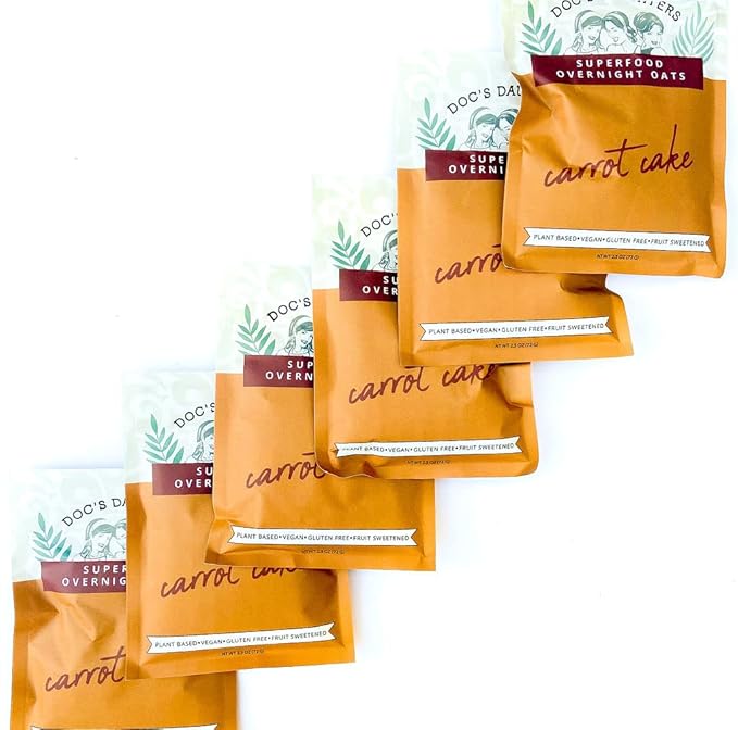 Doc's Daughters Superfood Overnight Oats - Carrot Cake (6 Pack)