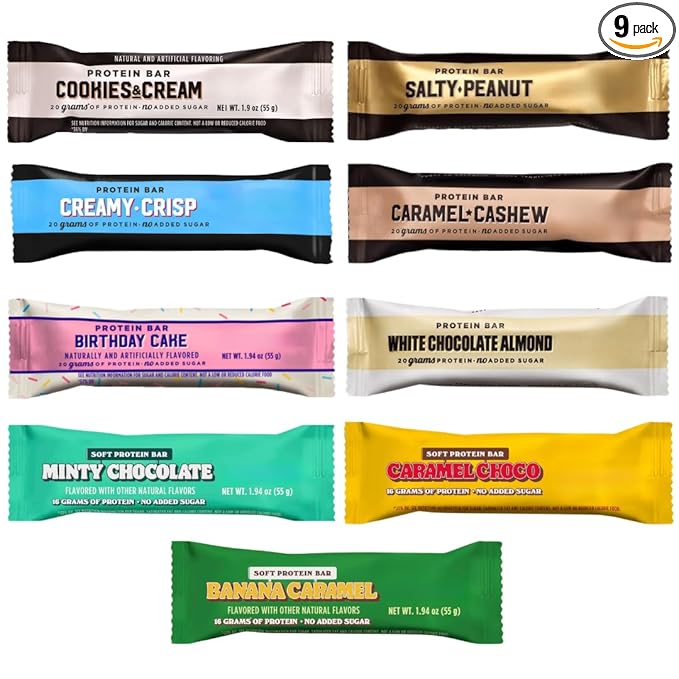 Barebels Protein Bars Variety Pack Sampler Protein Snacks with 20g of High Protein (9 Pack)