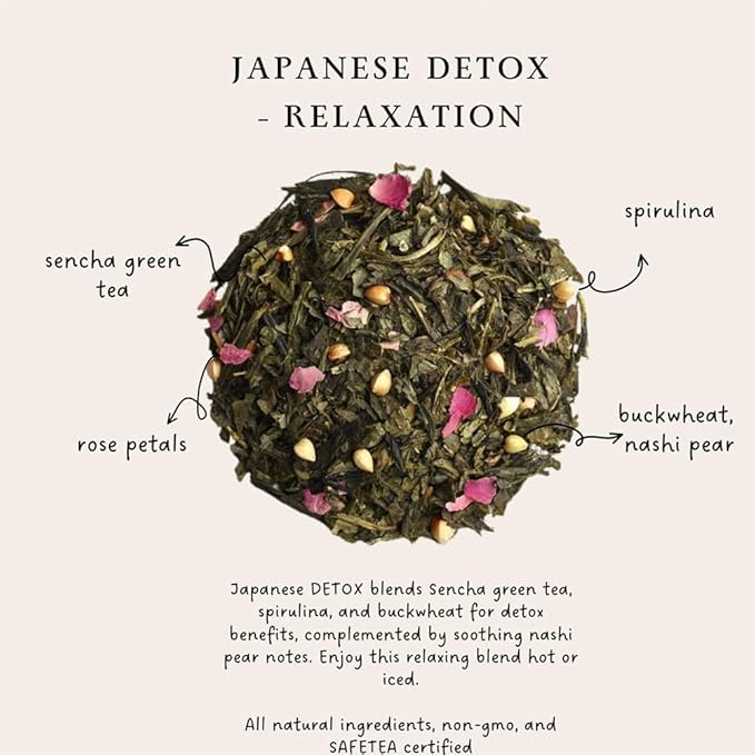 Palais des Thés Green Tea - Organic Japanese Wellness Blend for Relaxation with Spirulina Buckwheat &amp Nashi Pear - Premium Loose Leaf Tea Tea 4.2oz Tin