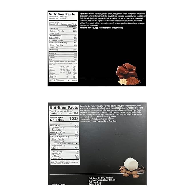 PROTIFIT - Low Calorie Chocolate Crisp &amp Remix Vanilla-Choco Protein Bar 2 Pack High Protein 15g Protein Low Carb Low Sugar Ideal Protein Compatible 7 Servings Per Box (2 Pack)