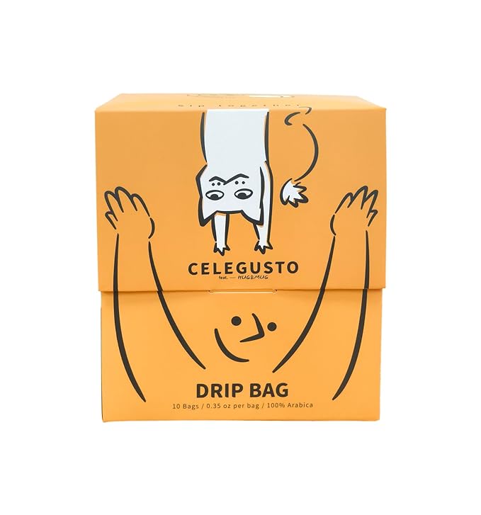 Celegusto Specialty Instant Drip Coffee – Single Serve Pour Over Packs – Medium Roast Arabica Full Body Smooth – No Machine Needed – Office Ready Travel Friendly Direct Trade